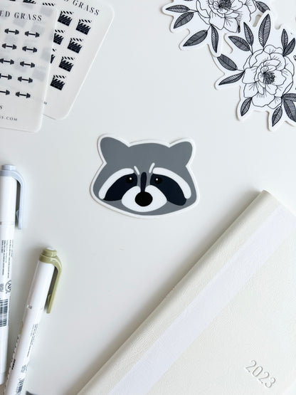 Racoon Die Cut Sticker