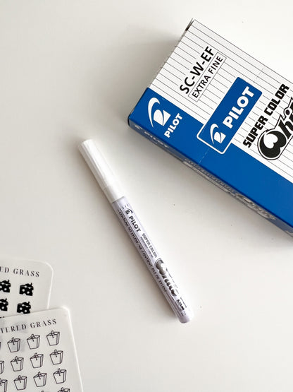 Super Colour White: Extra Fine - White Permanent Paint Pen