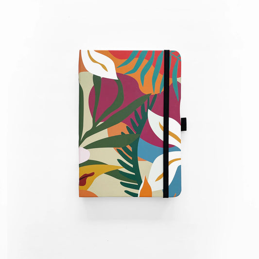 A5 Bee Harris: Flower - White Dot Grid Notebook