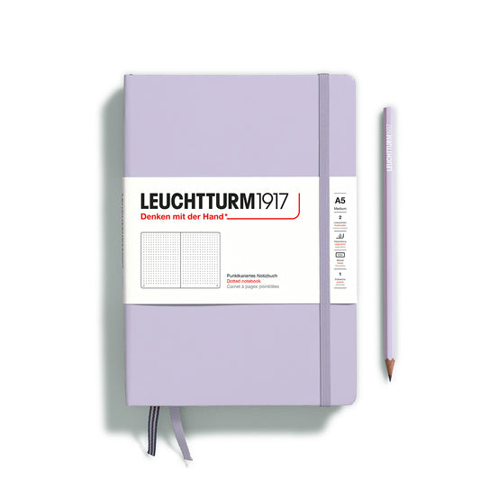 Medium A5 Lilac - Dotted Hardcover Notebook