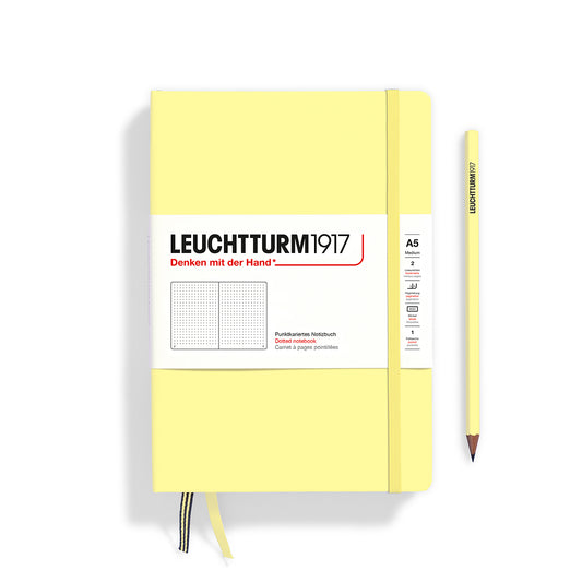 Medium A5 Vanilla - Dotted Hardcover Notebook