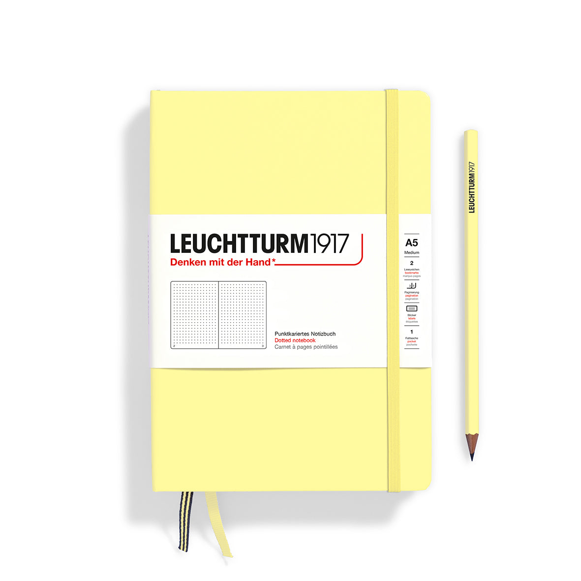 Medium A5 Vanilla - Dotted Hardcover Notebook
