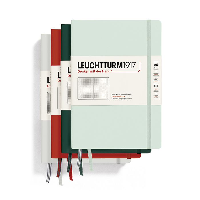Medium A5 Forest Green - Dotted Hardcover Notebook
