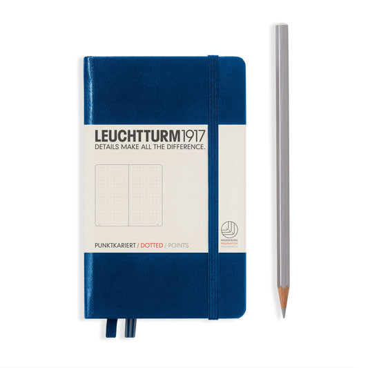 Pocket A6 Navy - Dotted Hardcover Notebook