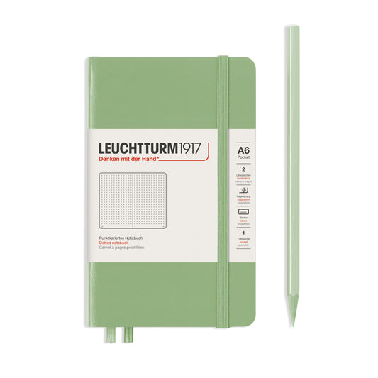 Leuchtturm1917 Hardcover Pocket Notebook - A6 - Lime - Squared
